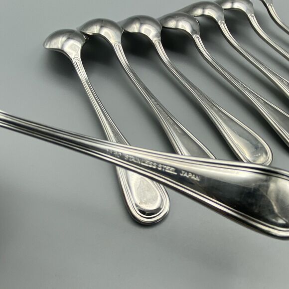 8pcs Stainless Japan Serrated 18/10 Grapefruit Spoons Outline Fruit Citrus - Picture 7 of 9